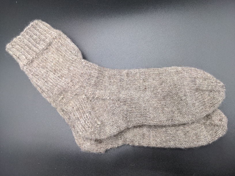 Grey Shetland Handspun Socks 