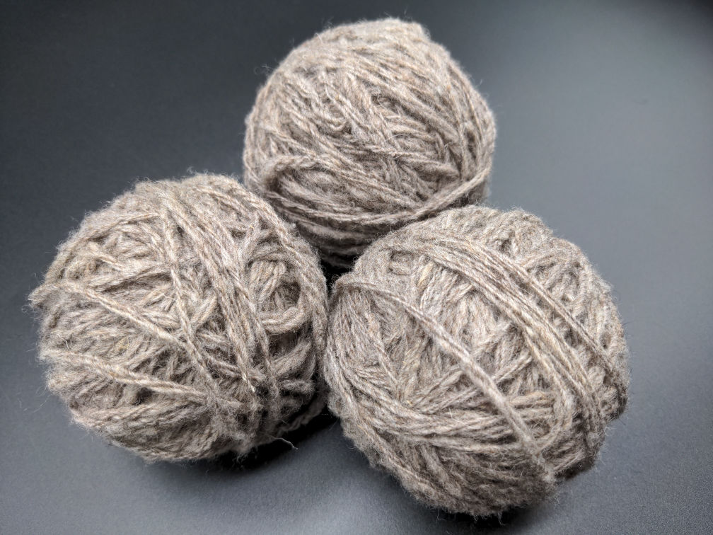 Rustic Grey Shetland Handspun Yarn 50g