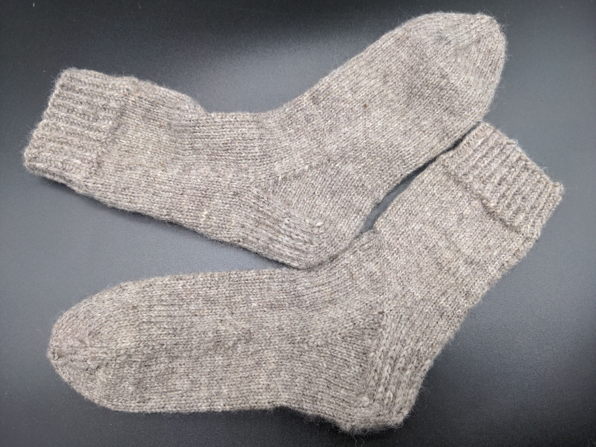 Grey Shetland Handspun Socks