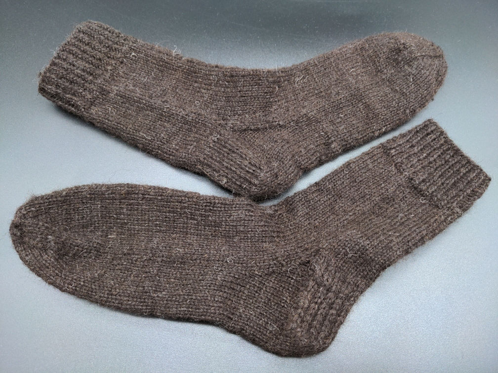 Midnight Black Shetland Handspun Socks