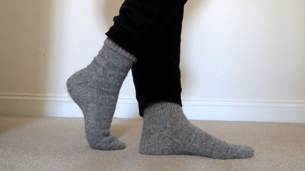Grey Shetland Handspun Socks 
